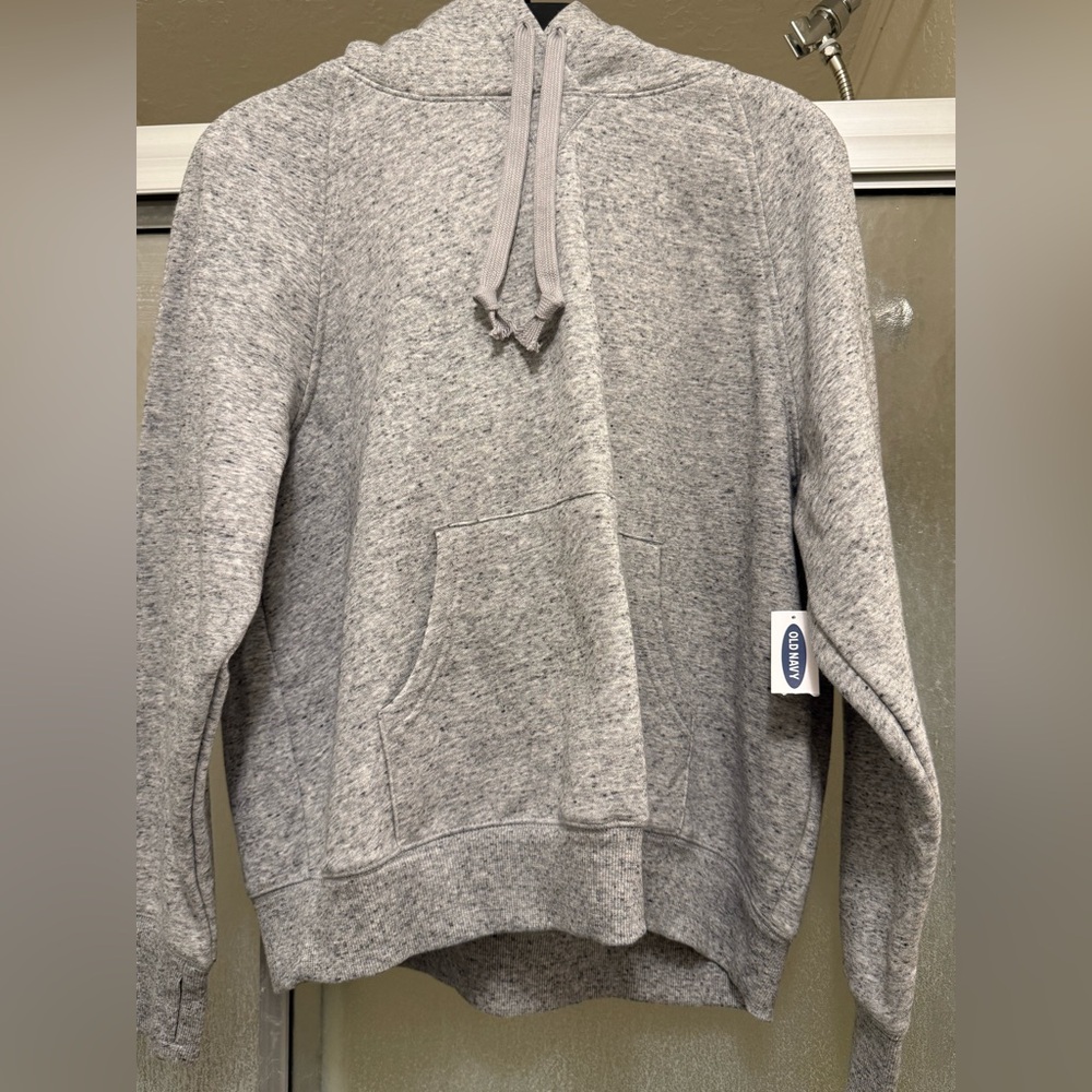 NWT Old Navy Heather Gray Sherpa-Lined Hoodie